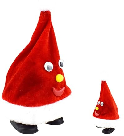 Ruwshuuk Tanzende Weihnachtsmütze – schwingender elektrischer Weihnachtsbaum | interaktiver schwingender animierter Weihnachtsbaumhut für Kleinkinder und Kindergeburtstage