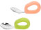 HAPINARY Utensilios De Acero Inoxidable y Silicona Cucharas y Tenedores Para Bebés Mango Corto Diseño Moderno