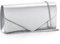 Toptime Clutch Silber, Metallic Glitzer Abendtasche Damen mit Abnehmbare Metallkette, Elegante Envelope Handtasche Silber Klein, Leder Crossbody Umhängetasche Damen für Hochzeit, Abschlussball, Party