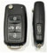 Carcasa de Llave Plegable 4/5 Botones para VW Transporter Shuttle T5 T6, reemplazo de Carcasa de Llave de Coche a Distancia (5 Botones)