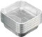 Juego de 10 moldes cuadrados de aluminio para tartas, 20 x 20 cm, desechables