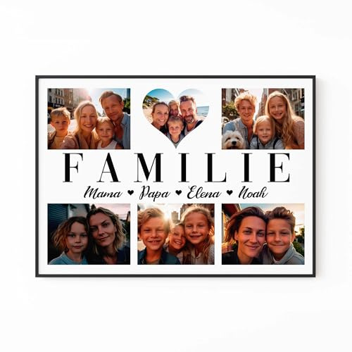 Yuweli Personalisierte Geschenke für Familie | Fotogeschenk | Geschenk für Familie | Muttertagsgeschenk | Poster