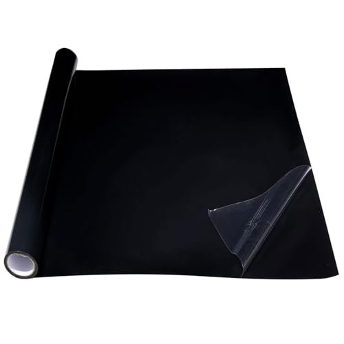 Fish Tank Background Aquarium Ackground Black 50 x 200 cm Static Cling Self Adhesive, Fishtank Background Sticker Fish Underwater World Wallpaper Poster can be Cut Black