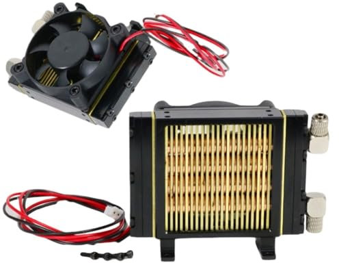 NexaPart Accessoires RC Radiateur de Simulation hydraulique RC avec Feuille de Tube en cuivre complète, for Huina 1/14 1/12 RC Pelle Bulldozer Chargeur dissipateur de Chaleur pièces de Voiture