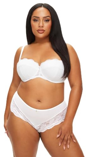 Ann Summers Bridal Sexy Lace Padded Balcony Bra for Women A-G Cup White