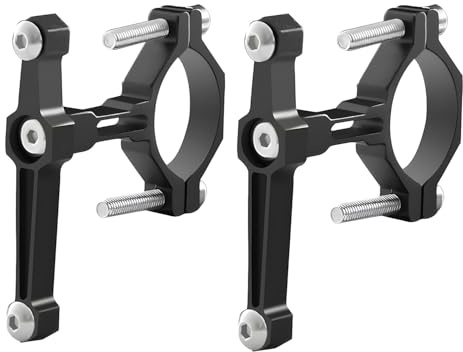 Fahrradflaschenhalter, Doppelschraubenadapter, Verstellbar, Flaschenhalter Adapter, Gute Korrosionsbeständigkeit, Geeignet für Fahrräder und Kinderwagen (Schwarz)