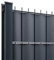 Easy Clôture Kit Lamelles PVC Bande Brise Vue pour Panneau Double Fils - L 2m50 - H 1m23 - Gris Anthracite