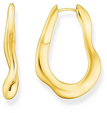 THOMAS SABO Große gewellte Creolen in Gold