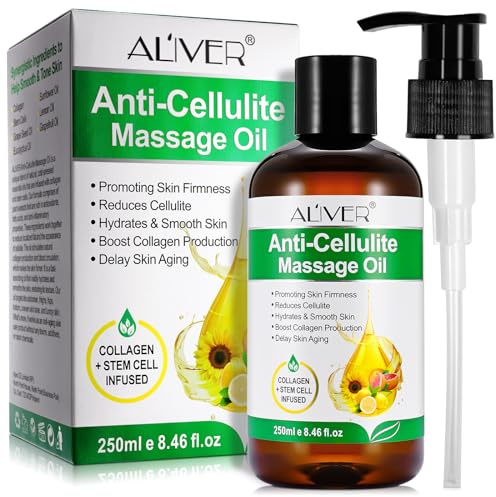 Anti Cellulite Massage Oil, Firming Body Massage-Oils, for Belly, Thigh and Buttocks Fat | Anti-Aging Skin Care Oil, Moisturizes and Smoothes Dry and Rough Skin - 250ML