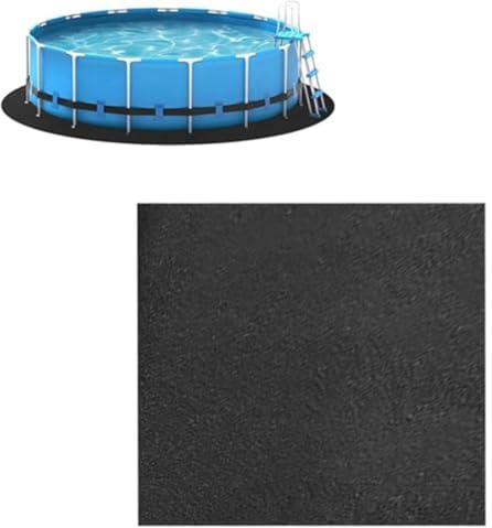 Lawnoval Tapis de piscine 260 g carré pour piscine hors sol 15 m x 15 m pour piscine carrée noire 2 m x 3