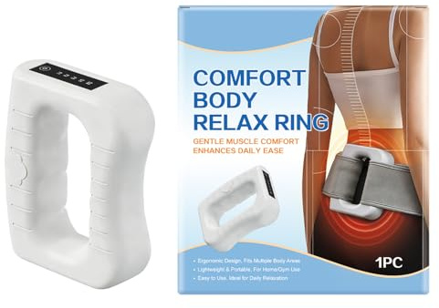 Massage Device, Cordless Sculpting Hoop, Electronic Skin Toner, Multi-Node Rotating Action, Physical Equipment, Fitness Accessory, White Portable Circulating Massager for Arm Hip Buttocks