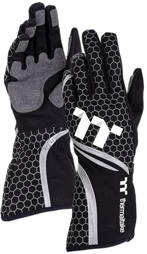 Thermaltake Sim Gloves | Simulator Accessories | Anti‑Slip Palm | Touchscreen Compatible | Breathable Fabric | Black | S