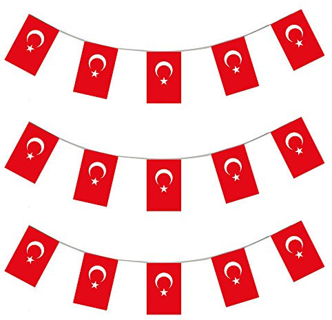 I LOVE FANCY DRESS GROßHANDEL = GESCHÄFTE = VEREINE = Gruppen = Europa WIMPEL GIRLANDEN Jede IST 10 Meter LANG UND Jede EINZELNE Flagge HAT DIE MAßE VON 20X30cm Dekoration Sport Party Plastik