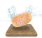 HomeHacker - Porte-savon, soucoupe – Pierre de travertin rouille/beige env. 10 x 10 cm.