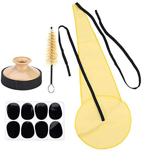 Saxophon Sax Reinigung Pflegeset, Saxophon Mute Pads Bürstenreinigungstuch 4-in-1 Saxophon Wartungswerkzeug