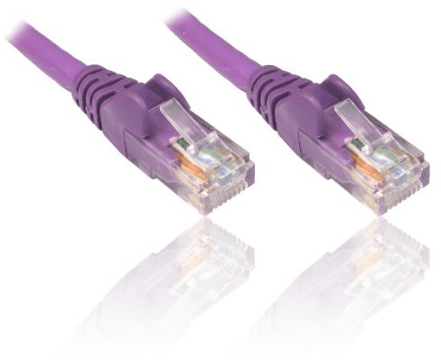 PremiumCord Câble Patch, CAT5e, UTP, Ethernet, LAN, Rapide, Flexible et Durable, RJ45, 1Gbit/s, AWG 26/7, Câble en Cuivre 100% CU, Violet, 3m