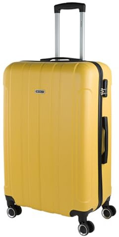 ITACA - Valise Grande Taille 23Kg Rigide Spacieuse XL pour Soute Avion Ultra Résistante avec Cadenas À Combinaison Idéale pour Voyages Longs Et Moyens Séjours, Jaune