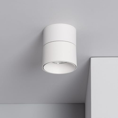 LEDKIA LIGHTING - LED-Wandleuchte 15W | Drehbar 360º | Neigbar 90º | Integrierte LEDs | Ø90 mm | Aluminium | Wohn- und Außenbereich | 1200 lm, 5000K Kaltweiß, Aluminium