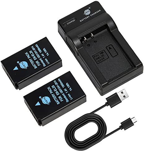 DSTE 2-Pack EN-EL20 ENEL20 EN-EL20A Batteries et Chargeur pour Appareil Photo Nikon Coolpix A, Nikon 1 J1, 1 J2, 1 J3, 1 AW1, 1 S1, 1 V3