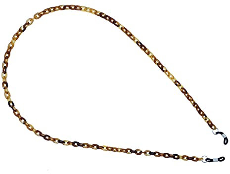 GoOptical Mottle Fade Acrylic Glasses Chain Eyewear Holder 8mm x 6mm (Coffee Fade)