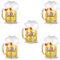 ballonfritz® Luftballon-Set 5x Bierglas - XXL Folienballon als Deko, Begrüßung, Party Geschenk, Fotorequisite oder Frühschoppen-Überraschung