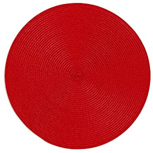 Excelsa Set di 6 tovagliette rotonde rosse diametro 36 cm