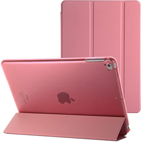 Slim Smart Stand Case Magnetic Cover For Apple iPad Air 2/2nd Generation A1566 A1567 Smart Case with Automatic Magnetic Wake/Sleep (Pink)