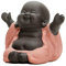 Fayemint Kreative Buddha Statuen Keramik, Kleine Niedliche Buddha Statue, Lachender Buddha Statue Mönch Figur, für Teeservice, Auto, Heimtextilien