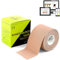 KALAHARI 1 x Kinesiologie Tape mit e-Book Anleitung auf Deutsch – Wasserfestes, Elastisches Kinesiotape für bessere Haftbarkeit und Undurchlässigkeit gegenüber Wasser und Schweiß (5cm x 5m) HAUTFARBE