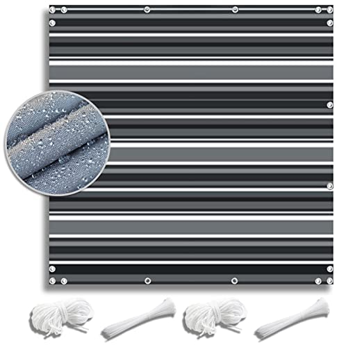 ZQXFZ Balkonverkleidung 2x2.2M. Oxford-Stoff，Kordel + Kabelbinder. Uv-Filter, Staubdicht gelten Windschutz Balkon Preisleistung Robustheit von Balkon Sichtschutz Ohne Bohren