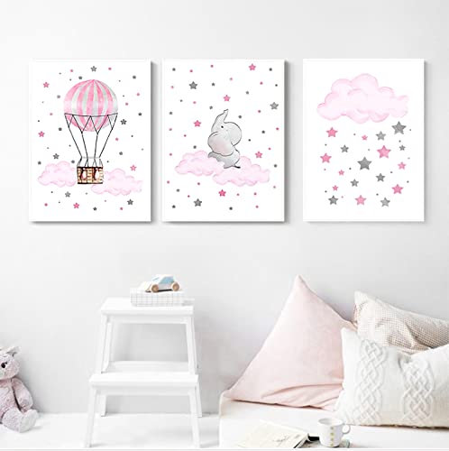 Leinwanddruck Kinder Wolke Ballon Baby Kinderzimmer Wandkunst Leinwanddruck Malerei Dekoratives Bild Nordic Kind Mädchen Schlafzimmer Dekoration 40x50cm