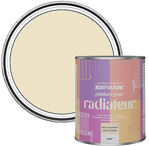 Rust-Oleum Peinture Beige Résistante à la chaleur pour Radiateur, Finition Mate - Plume 750ml