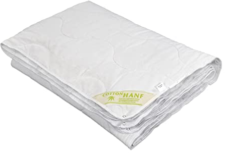 Hanf Plus 4 Seasons 4 Jahreszeitendecken 2 Steppdecken geknöpft 60% Hanf 40% Baumwolle 100% Natur aus Deutschland (135 x 200 cm)