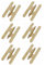 AZERODESIGN-Bisagras Puertas Madera-Bisagras para Puertas-Pernio Bisagra Puertas de Madera Interior-Material Acero con Remates-Pack de 6 Unidades -Medidas100x57mm-Cantos Redondos(DERECHA, LATON MATE)