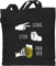 Baumwolltasche - & Alkohol Herren - Schnick Schnack Schluck I Saufen I Schere Stein Papier I JGA Trinksprüche Malle I Biergeschenke lustig I Alkoholliebe I Party I Trink Spruch - Unisize - Schwarz