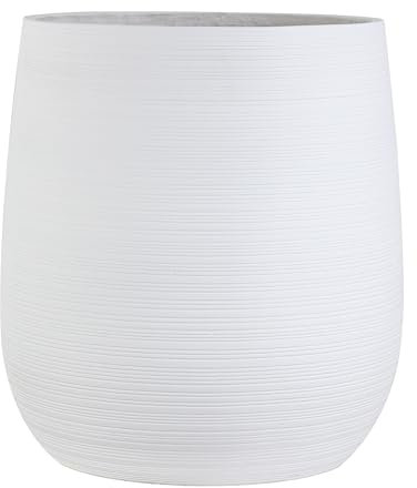 Olly & Rose Extra großer Blumentopf Gemustert – cremefarben – XL Blumentopf Hoch– H 50 cm T 45 cm - Übertopf groß blumentopf Gross pflanzkübel groß außen