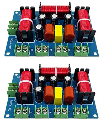 Speesy 2X 200-W-Lautsprecher-Frequenzweiche, Doppelte Höhen + Mitteltöner +, 4-Wege-Lautsprecher, Audio-Frequenzteiler, Heimkino-Lautsprecherteiler