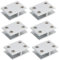 Cokritsm Glasklemme 180 grad, Glashalter Einstellbar Aluminium Glas Klemme Glas Regal Unterstützung Glasklemme, Regalstütze, Glashalter klemmhalter 8-10 mm Dicke 6 Stücke