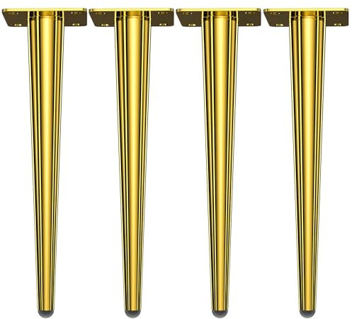 Osring 28 Inch Straight Round Tapered Furniture Legs Gold