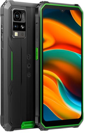 Blackview BV4800 - Smartphone Robuste 4G - Écran 6,56 Pouces - Helio A22-3 + 64 Go - Téléphone Portable Batterie Longue Durée 5180 mAh - Mode Gants - Vert