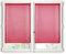 Stof - Paire de Brises-bise -Taille 60x120 cm - 100% Polyester - Couleur Rouge - Modèle Monna - Vitrage - Intimité et Transparence - Uni