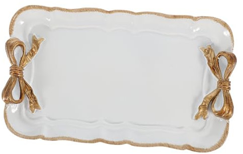 TOPPERFUN Bandejas para Servir Bandeja Portátil para Servir Refrigerios Bandeja de Resina Diseño de de Plato de Fruta Plato de Cena Vajilla Elegante Y Versátil