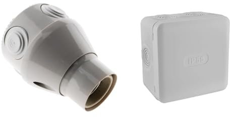 Zenitech - 140831 - Douille orientable E27 & Boite de derivation electrique - etanche exterieur - IP55 85X85 - Debflex - 718806 - Polypropylène, Gris
