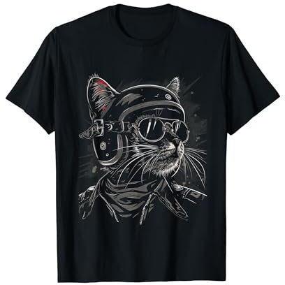 Biker Cat motorcyclist Motorcycle Chopper Biker Motorbike T-Shirt