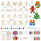 Holzanhänger Weihnachten Zum Bemalen, 227PCS Weihnachtsanhänger Holz, Weihnachten Basteln Erwachsene,Weihnachtsbasteln Kinder, Weihnachtsbaum Holzanhänger Kinder DIY Weihnachtsdekoration Holz Basteln