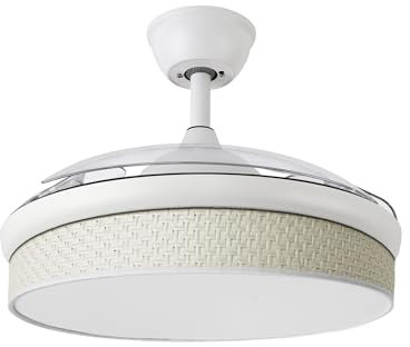 Ventilador Blanco Industrial de Techo, 3 aspas, 5 velocidades