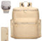 ILCOLPO Wickeltasche aus Neopren, große Wickeltasche, Rucksack mit 16 Organisationstaschen, 4 isolierte Taschen, leichte Reise-Babytasche mit Wickelunterlage für Mama und Papa, Aprikose