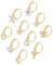 Sllaiss 10stk Nasenpiercing Gold Ring Septum Piercing Gold Nasenring Piercing Set Nasenring Gold Nasenpiercing Nostril Piercing Ohr Conch Piercing Ring Nose Piercing Ring Ohr (GOLD)