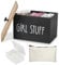 JUJOYBD Tampon Aufbewahrungsbox 3 Fächer mit Deckel, Wattepads-Behälter Badezimmer Organizer aus Holz für Tampons Binden Wattestäbchen Wattebällchen inkl. Make-Up Tasche