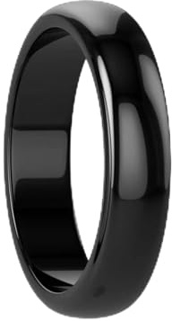 Generisch Lonage Hämatit-Ring für Damen und Herren, Unisex, echte heilende magnetische Steine, Ring für Angstausgleich, Wurzelchakra, absorbiert negative Energie, Schmuck, Geschenke (rund)